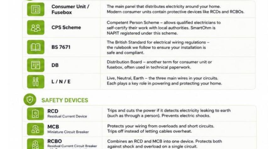 Electrical Jargon Buster Helpsheet, SmartOhm